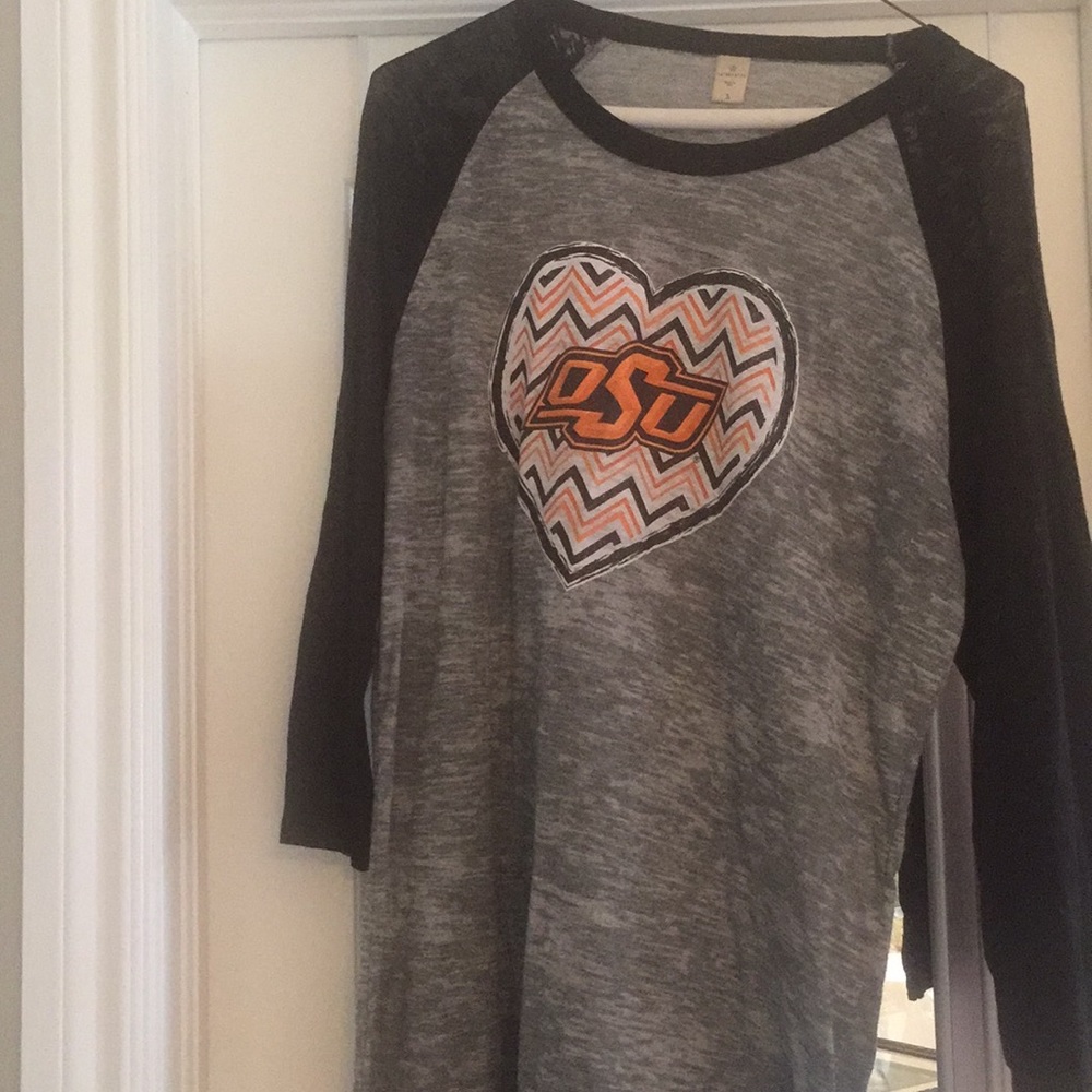 Oklahoma State burnout tunic top